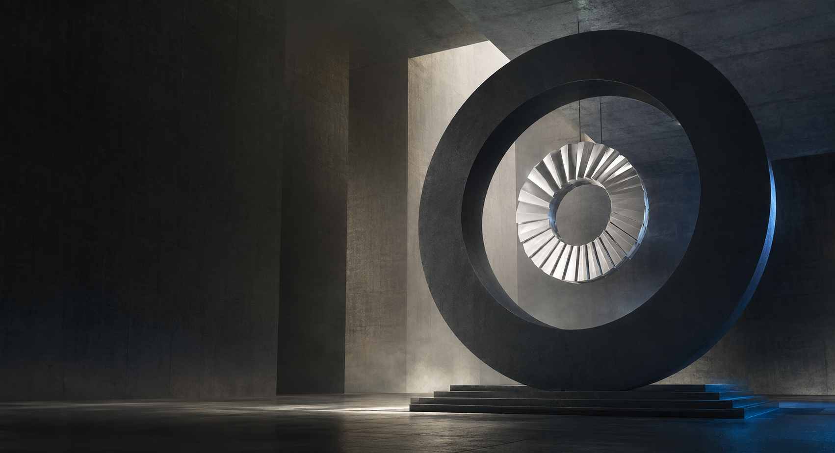 A monumental assurance sculpture symbolising professional standards and trust