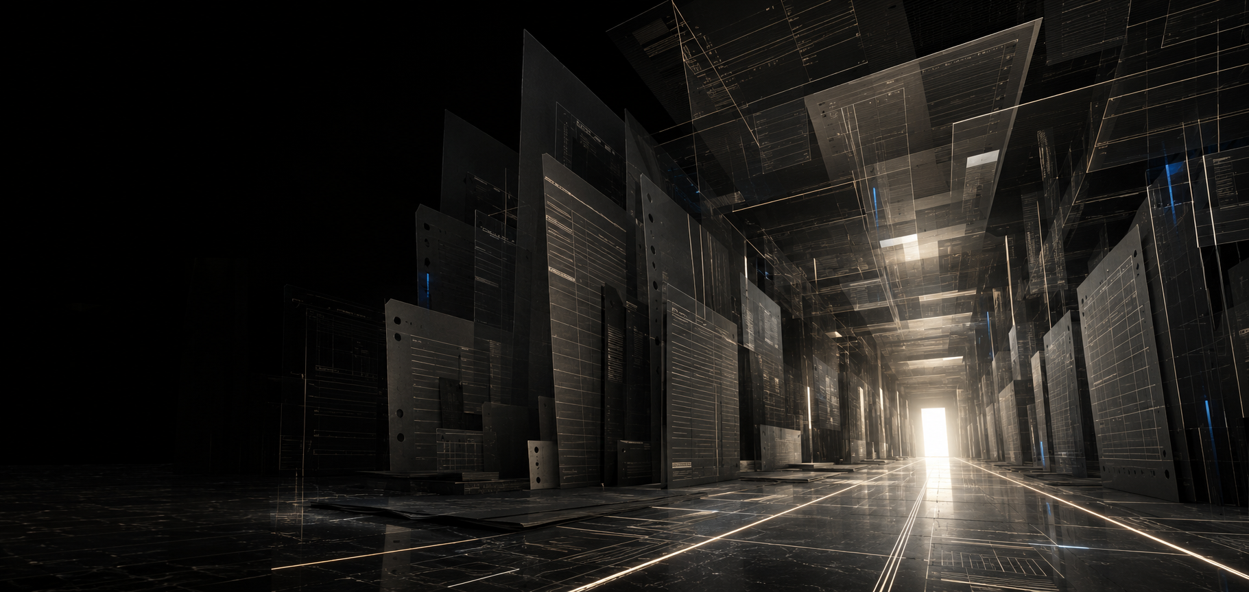 A conceptual architectural corridor representing a clear route through complex financial information